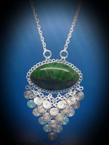 Chrysocola andean art necklace