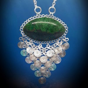 A Chrysocola andean art necklace