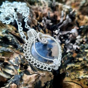 Andean opal heart pendant