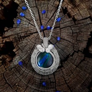 Chrysocolla pendant
