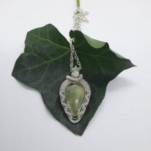 prehnite necklace andean art
