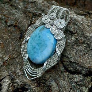 Larimar gemstone pendant