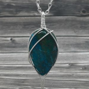 Chrysocolla elegant pendant